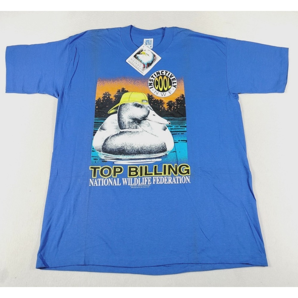 Vintage Sun Sportswear Shirt Mens‎ XL Blue NWF Top Billing Duck Graphic Tee USA